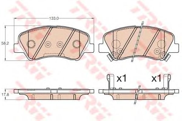 GDB3548 Колодки тормозные передние дисковые купить Днепр