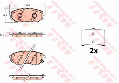 GDB3638 TRW Колодки тормозные передние дисковые купить в Павлоград