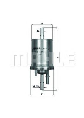MAHLE KL1563 Топливный фильтр в наличии Ужгород