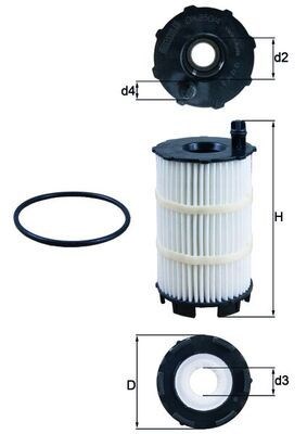 MAHLE OX3504D Масляный фильтр в наличии Ужгород