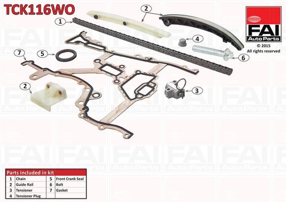 FAI TCK116WO Цепь ГРМ, комплект в наличии Черкассы