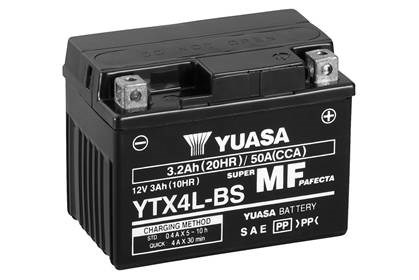 Мото yuasa 12v 3ah  mf vrla battery agm ytx4l-bs(сухозаряжений) YTX4L-BS