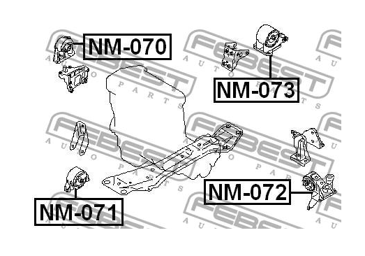 NM071 Подушка (опора) двигателя передняя купить Кривой Рог