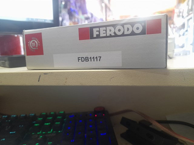Колодки на тормоз задний дисковый FDB1117 FERODO