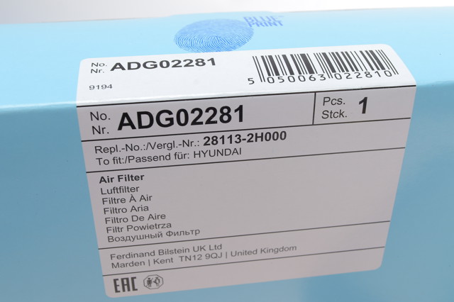 BLUE PRINT ADG02281 Воздушный фильтр в наличии Полтава