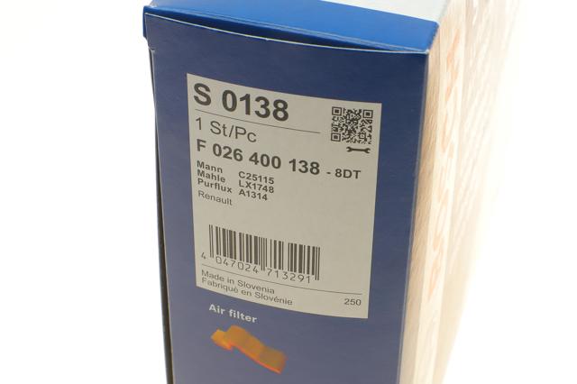 F026400138 Воздушный фильтр купить Одесса