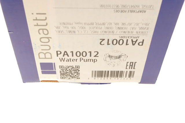 BUGATTI PA10012 Помпа водяная (насос) охлаждения в наличии Львов