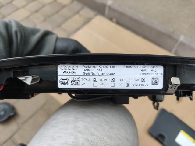 VAG 4K0947135L6PS Плафон освещения салона (кабины) в наличии Чернигов