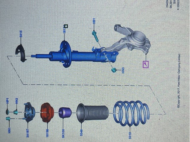 Стойка передняя правая AST84824 FORD