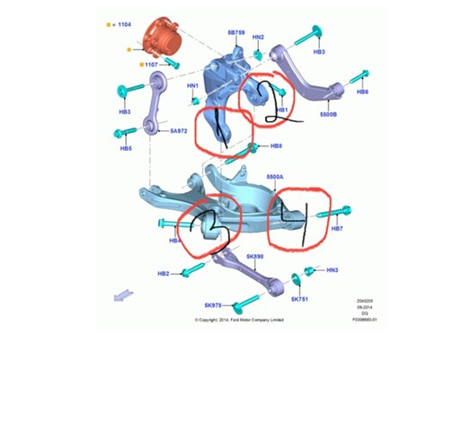 Цапфа поворотная правая E1GZ5B758A FORD