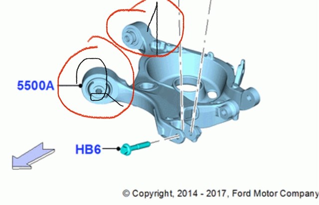 Рычаг задней подвески нижний, правый FR3Z5500J FORD