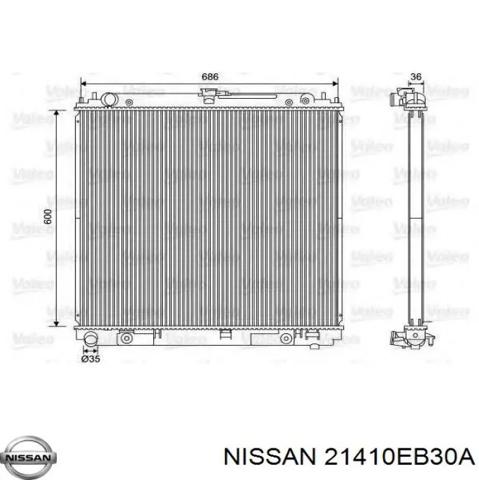 NISSAN 21410EB30A Радиатор охлаждения двигателя в наличии Хмельницкий
