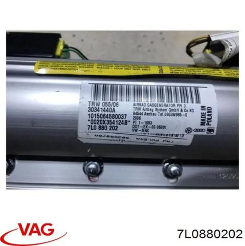 7L0880202 VAG Подушка безопасности (AIRBAG) пассажирская купить в Чернигов