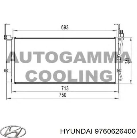 9760626400 HYUNDAI Радиатор кондиционера купить в Львов