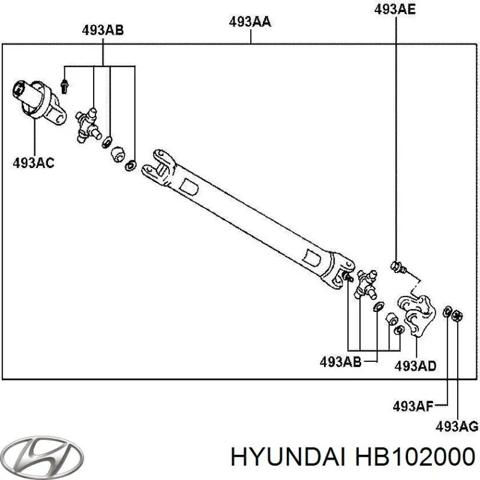HYUNDAI HB102000 Кардан задний в наличии Тернополь