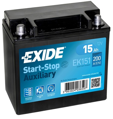 EK151 EXIDE Аккумулятор купить в Тернополь