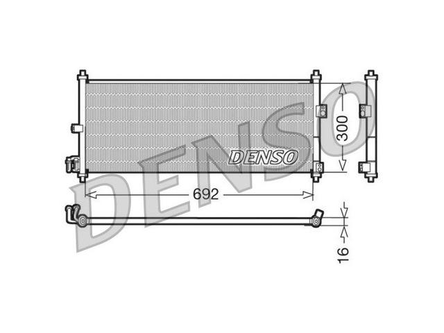 Радиатор кондиционера nissan almera ii (n16) 00-06, almera ii hatchback (n16) 00-, primera (p12) 02- DCN46011