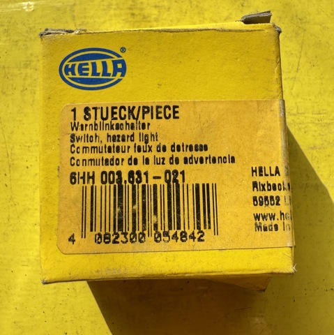 HELLA 6HH003631021 Кнопка включения аварийного сигнала в наличии Львов