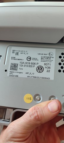 VAG 10A919606P Дисплей многофункциональный в наличии Хмельницкий