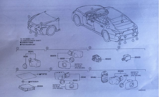 Передние парктроники 8934133220A3 TOYOTA