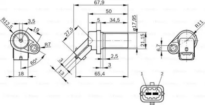 BOSCH 0261210151 Датчик положения (оборотов) коленвала в наличии Киев
