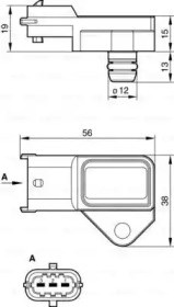 BOSCH 0281002487 Датчик давления во впускном коллекторе, MAP в наличии Черкассы