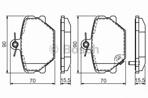 BOSCH 0986424471 Колодки тормозные передние дисковые в наличии Полтава