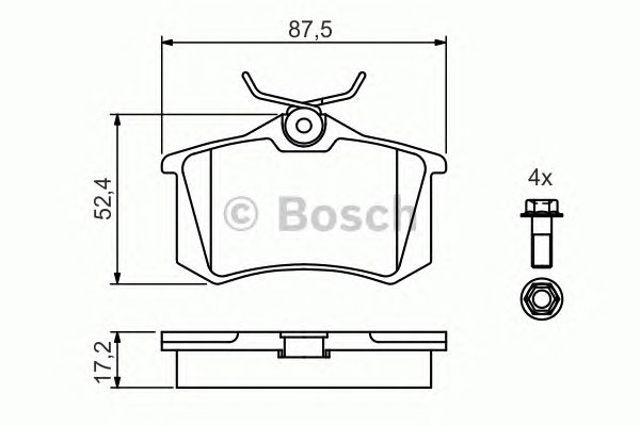 BOSCH 0986461769 Задние тормозные колодки в наличии Каменское