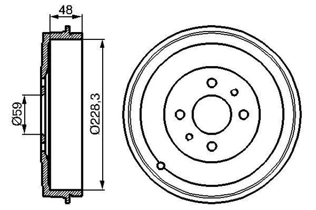 BOSCH 0986477088 Барабан тормозной задний в наличии Черновцы