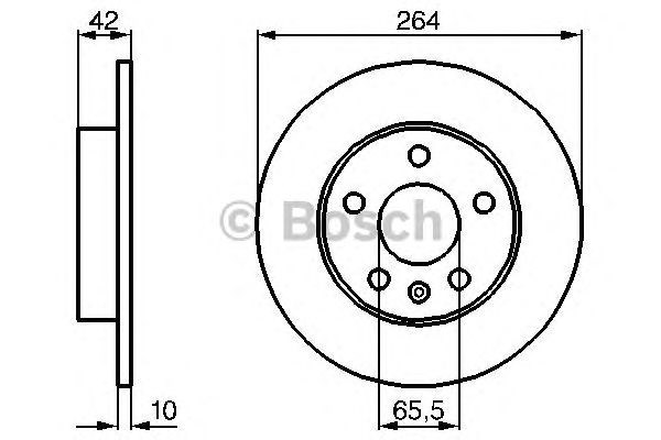 BOSCH 0986478884 Диск тормозной задний в наличии Одесса