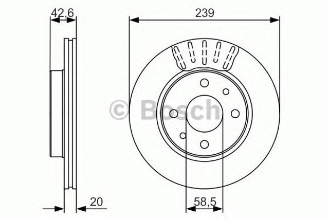 0986479082 BOSCH Диск тормозной передний купить в Тернополь