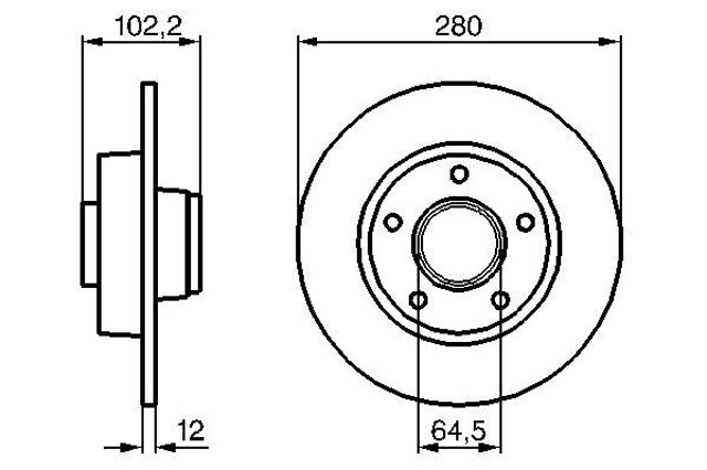 0986479144 BOSCH Диск тормозной задний купить в Тернополь