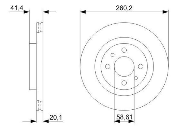 BOSCH 0986479346 Диск тормозной передний в наличии Сумы