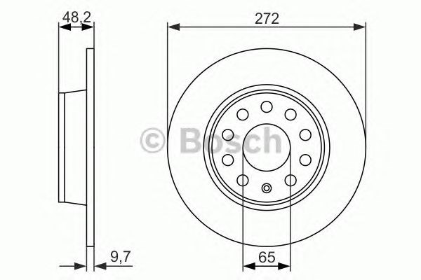 BOSCH 0986479677 Диск тормозной задний в наличии Житомир