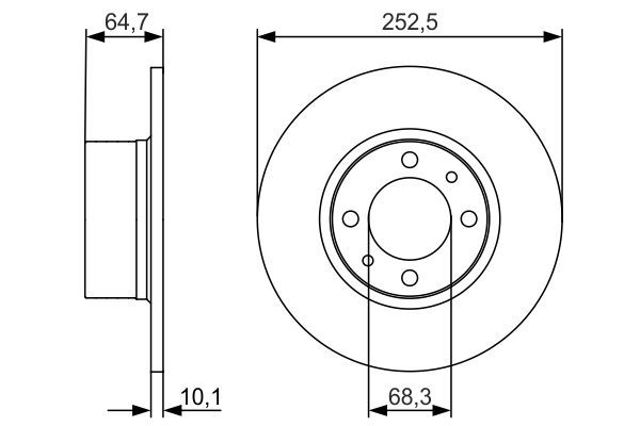 0986479988 BOSCH Передние тормозные диски купить в Ровно