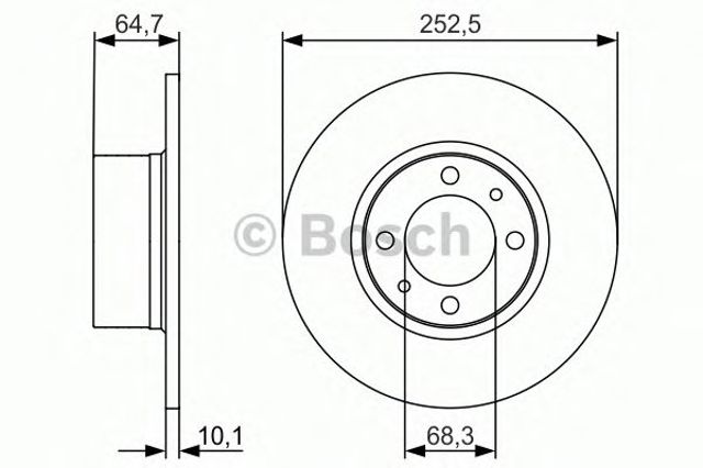 0986479988 BOSCH Передние тормозные диски купить в Черновцы