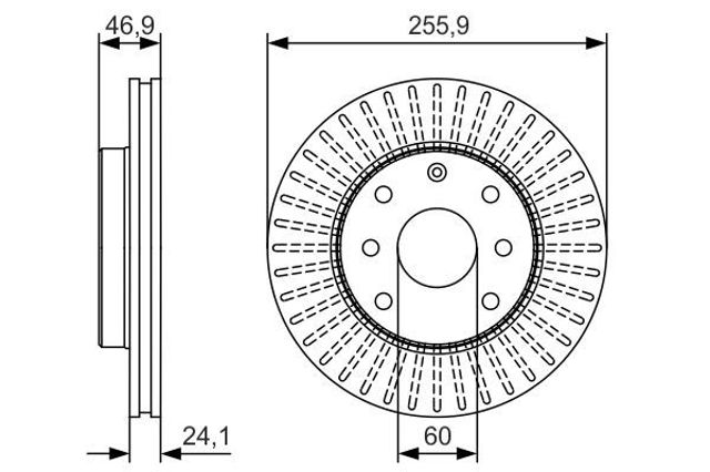 0986479R70 BOSCH Диск тормозной передний купить в Ровно