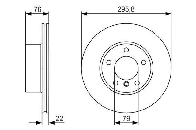 BOSCH 0986479R72 Передние тормозные диски в наличии Чернигов