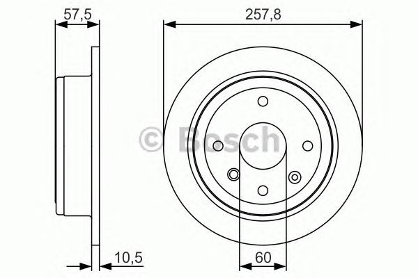 0986479S08 BOSCH Диск тормозной задний купить в Чернигов