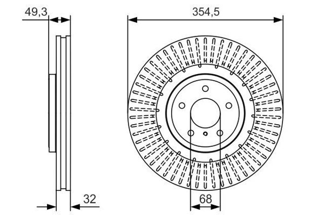 BOSCH 0986479T02 Диск тормозной передний в наличии Ирпень