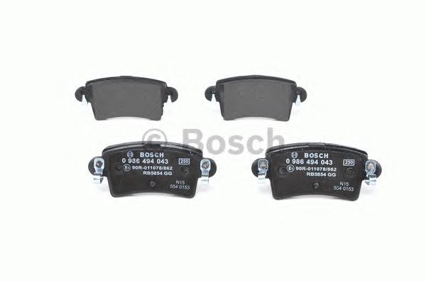 0986494043 BOSCH Колодки тормозные задние дисковые купить в Черновцы