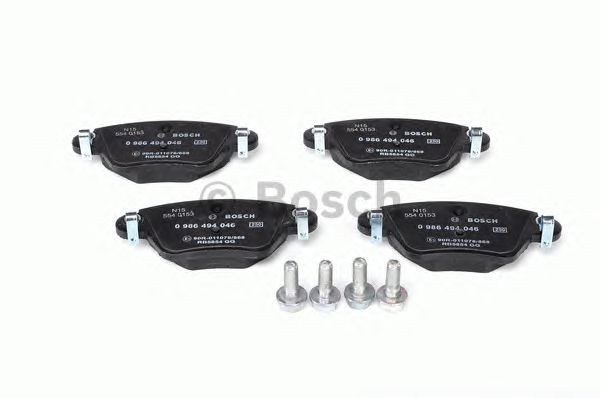 0986494046 BOSCH Колодки тормозные задние дисковые купить в Чернигов