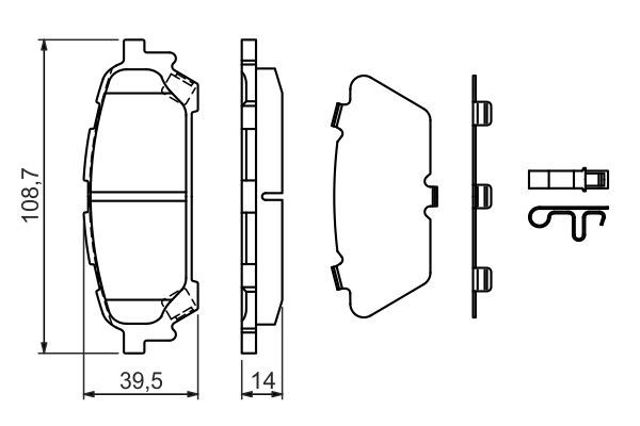 BOSCH 0986494232 Задние тормозные колодки в наличии Винница