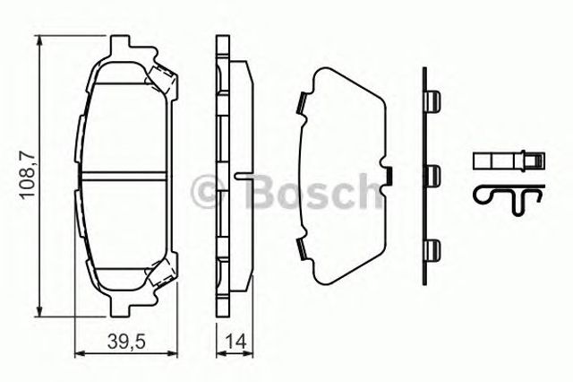 BOSCH 0986494232 Колодки тормозные задние дисковые в наличии Николаев
