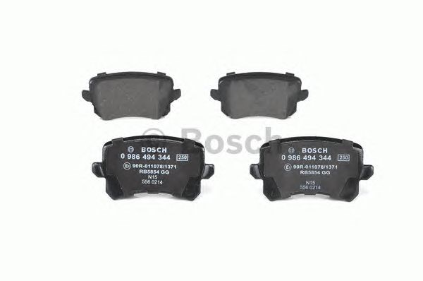 BOSCH 0986494344 Колодки тормозные задние дисковые в наличии Черкассы