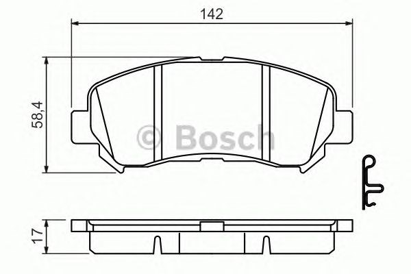 0986494501 Колодки тормозные передние дисковые купить Винница