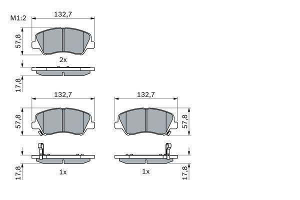0986494563 BOSCH Колодки тормозные передние дисковые купить в Черновцы