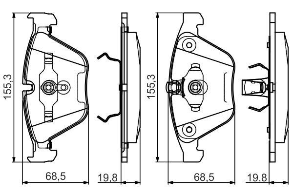 BOSCH 0986495082 Колодки тормозные передние дисковые в наличии Житомир
