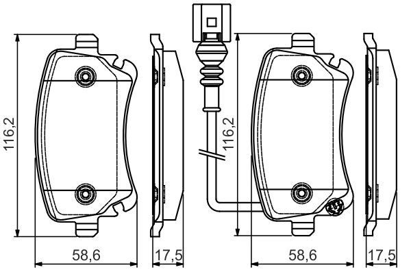 BOSCH 0986495094 Колодки тормозные задние дисковые в наличии Днепр