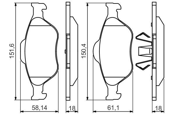 BOSCH 0986495220 Колодки тормозные передние дисковые в наличии Ровно